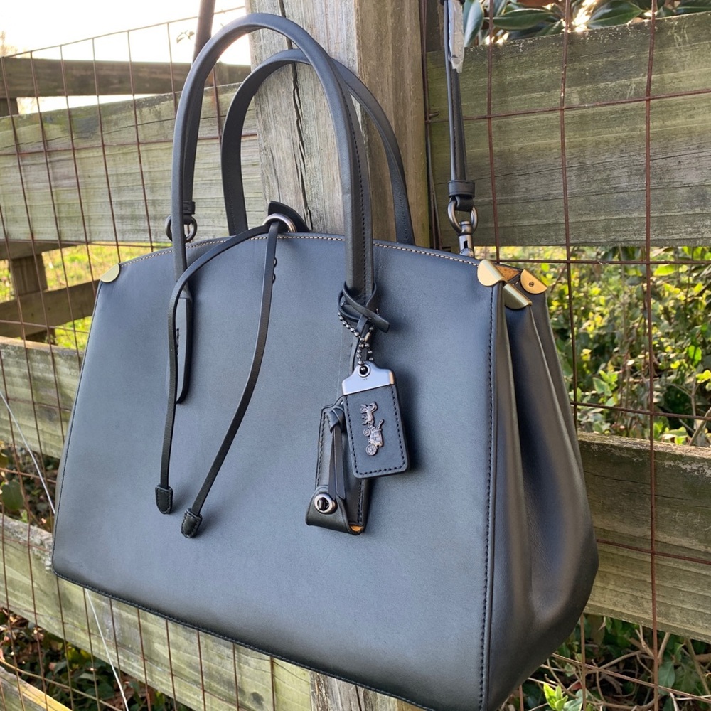 Coach 1942 Cooper Satchel Glovetan Suede Rogue Bag - Picture 6 of 6